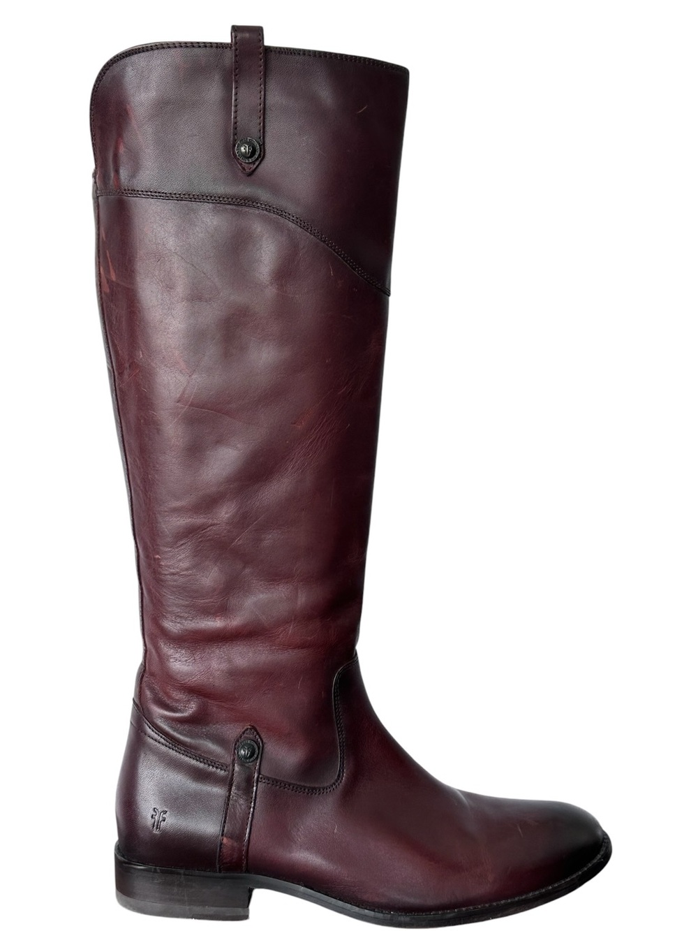 Frye Women's Melissa Tab Riding Boots Redwood Leather Tall Knee High Size 10
